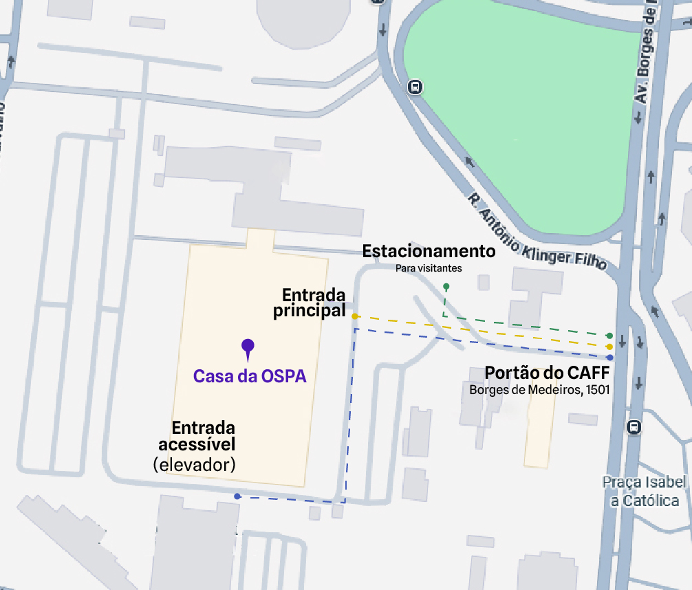 Mapa para a casa da OSPA